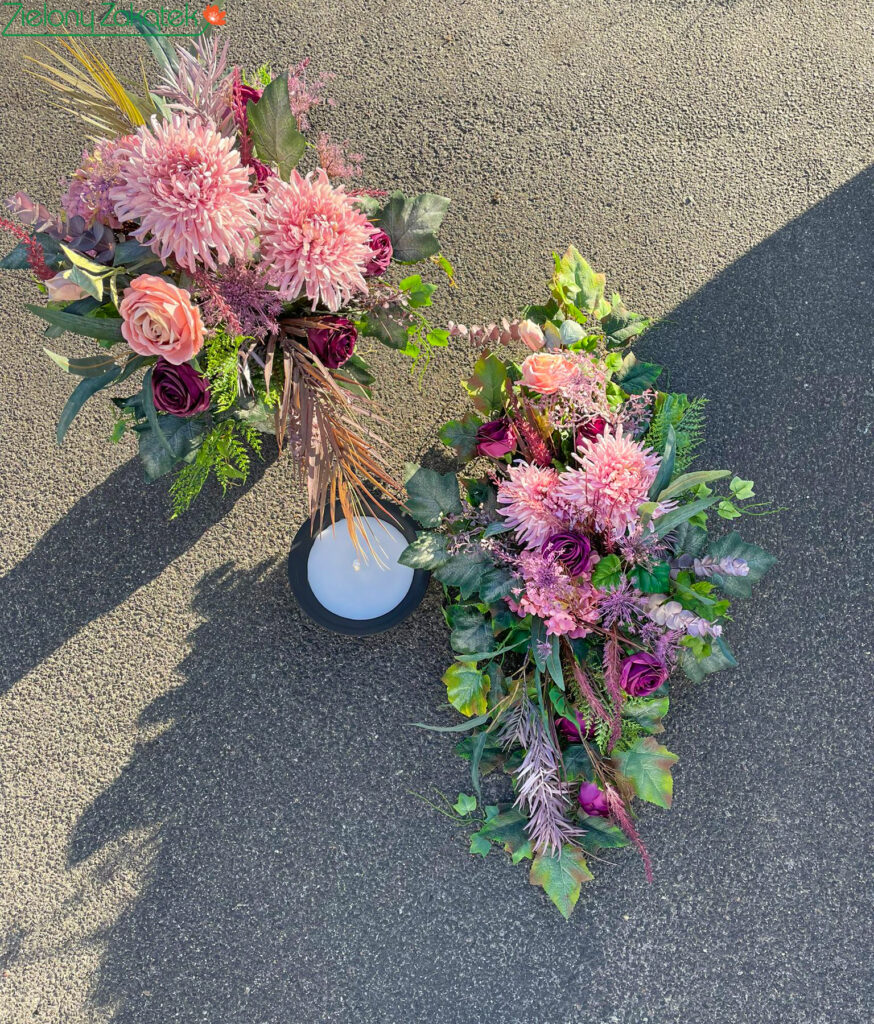 kompozycja do wazonu Wszystkich Świętych, kwiaciarnia Zielony Zakątek Poznań